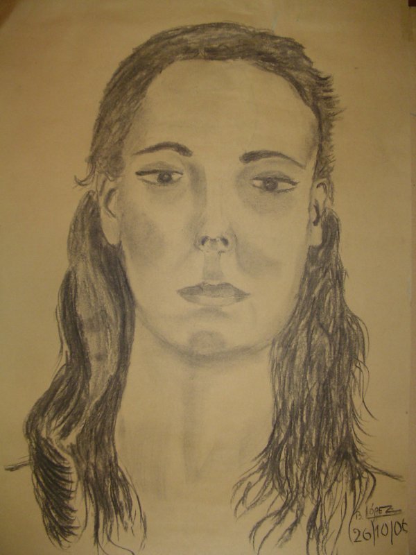Carbonilla sobre papel misionero (boceto con modelo vivo) &raquo; 55 x 40 cm