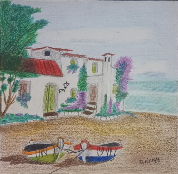 Lápiz polychromos sobre papel &raquo; 24 x 24 cm