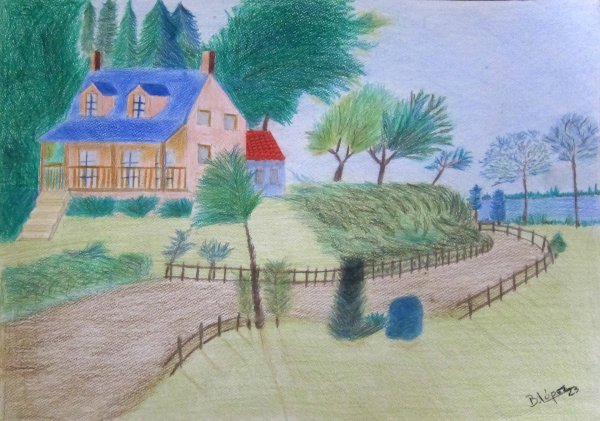 Lápiz polychromos sobre papel &raquo; 34 x 50 cm