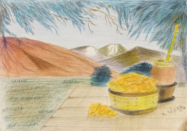 Lápiz polychromos sobre papel &raquo; 20 x 30 cm