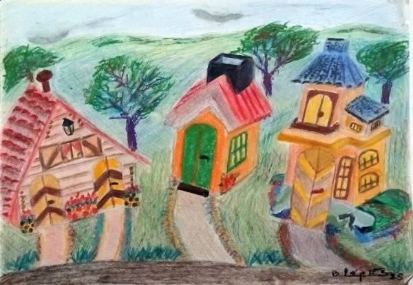 Lápiz polychromos sobre papel &raquo; 34 x 50 cm
