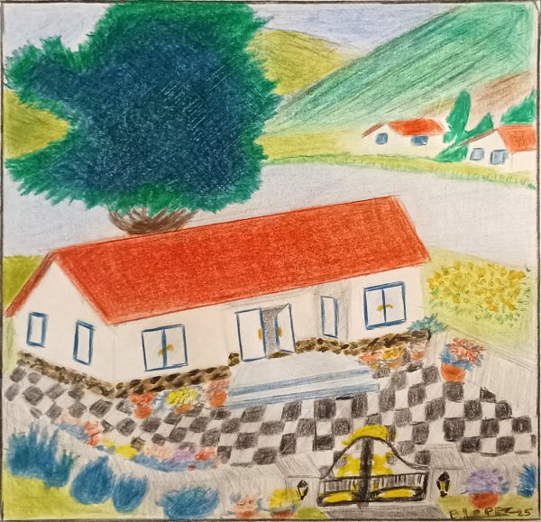 Lápiz polychromos sobre papel &raquo; 28 x 28 cm