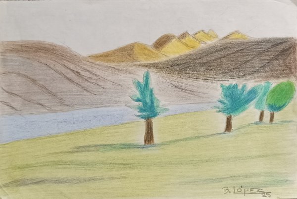 Lápiz polychromos sobre papel &raquo; 22 x 32 cm