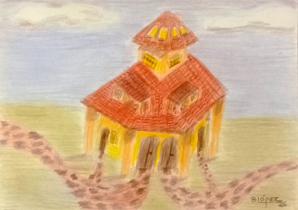 Lápiz polychromos sobre papel &raquo; 20 x 30 cm